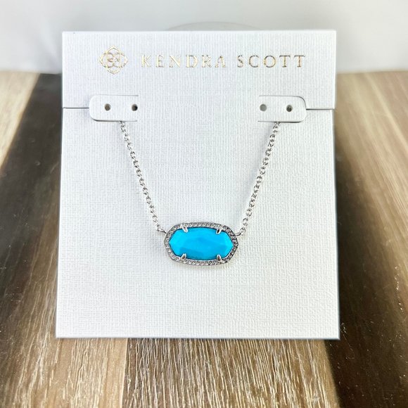 Kendra Scott Elisa turquoise silver necklace - Picture 1 of 3